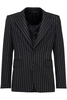 ALEXANDER MCQUEEN LETTERED PINSTRIPE JACKET Size: 50,  colour: BLACK