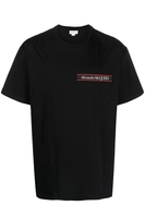 ALEXANDER MCQUEEN LOGO TAPE COTTON T SHIRT Size: S,  colour: BLACK