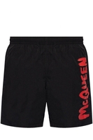 ALEXANDER MCQUEEN MCQUEEN GRAFFITI SWIMSHORTS Size: M,  colour: BLACK