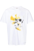 ALEXANDER MCQUEEN OBSCURED SKULL PRINT T SHIRT Size: M,  colour: WHITE