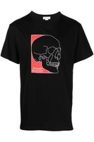 ALEXANDER MCQUEEN OUTLINE SKULL PRINT T SHIRT Size: XL,  colour: BLACK