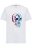 ALEXANDER MCQUEEN OVER FIT SOLARIZED SKULL TEE Size: S,  colour: WHITE