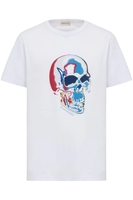 ALEXANDER MCQUEEN OVER FIT SOLARIZED SKULL TEE Size: XS,  colour: WHITE