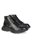 Alexander McQueen Oversize Sole Military Leather Boots