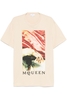 ALEXANDER MCQUEEN PAINTING PRINT T SHIRT Size: L,  colour: BEIGE