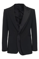ALEXANDER MCQUEEN SATIN LAPEL EVENING JACKET Size: 50,  colour: BLACK