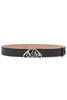 ALEXANDER MCQUEEN SEAL LOGO BELT Size: 100,  colour: BLACK