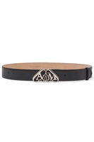 ALEXANDER MCQUEEN SEAL LOGO BELT Size: 95,  colour: BLACK