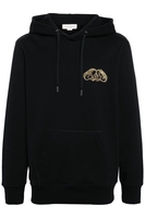 ALEXANDER MCQUEEN SEAL LOGO COTTON HOODED TOP Size: L,  colour: BLACK