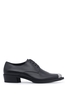 ALEXANDER MCQUEEN SILVER TIP POINTED SHOES Size: 41,  colour: BLACK