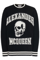 ALEXANDER MCQUEEN SKULL JAQUARD SWEATER Size: S,  colour: BLACK