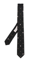 ALEXANDER MCQUEEN SKULL SILK SCARF Size: One,  colour: BLACK