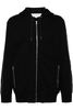 ALEXANDER MCQUEEN TAPE DETAIL ZIP HOODED TOP Size: M,  colour: BLACK