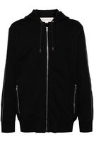 ALEXANDER MCQUEEN TAPE DETAIL ZIP HOODED TOP Size: M,  colour: BLACK
