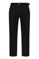 ALEXANDER MCQUEEN TECHNICAL COTTON BELT TROUSERS Size: 48,  colour: BLA