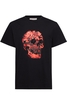 ALEXANDER MCQUEEN WAX FLOWER SKULL PRINTED T SHIRT Size: S,  colour: BL