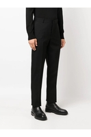 ALEXANDER MCQUEEN WOOL CIGARETTE TROUSERS Size: 48,  colour: BLACK