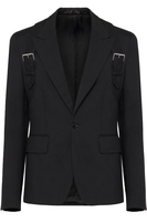 ALEXANDER MCQUEEN WOOL GABARDINE HARNESS JACKET Size: 48,  colour: BLAC