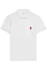 AMI PARIS AMI DE COEUR POLO SHIRT Size: L,  colour: WHITE