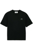 AMI PARIS BRANDED COTTON T SHIRT Size: L,  colour: BLACK