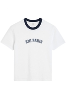 AMI PARIS BRANDED COTTON T SHIRT Size: L,  colour: WHITE