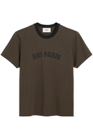 AMI PARIS BRANDED COTTON T SHIRT Size: XXL,  colour: BROWN