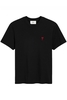 AMI PARIS CLASSIC RED ADC T SHIRT Size: M,  colour: BLACK