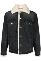 AMI PARIS FUR TRUCKER LINED JACKET Size: XL,  colour: BLACK