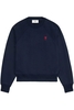 AMI PARIS HEAVY LOOPBACK SWEATSHIRT Size: M,  colour: NAVY