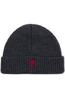 AMI PARIS RED ADC BEANIE Size: One,  colour: GREY