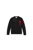 AMI PARIS RED ADC WOOL SWEATER Size: S,  colour: BLACK
