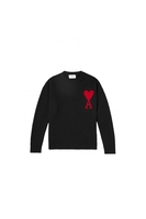 AMI PARIS RED ADC WOOL SWEATER Size: S,  colour: BLACK