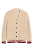 AMI PARIS RIBBED CARDIGAN Size: M,  colour: CREAM