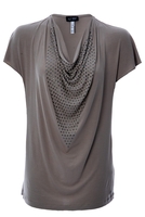 Armani Jeans Womens Cowl Neck Diamante Blouse