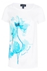 Armani Jeans Womens Print T-Shirt Size: 36,  colour: WHITE