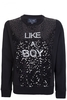 ARMANI Womens Armani Jeans Like a Boy Sequin Sweater Size:
