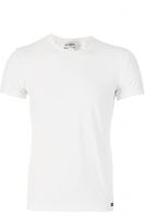 D&G Dolce and Gabbana Stretch Cotton T-Shirt Hem Logo White-4 (L)