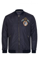 Dolce & Gabbana Embroidered Chest Detail Bomber Jacket Navy