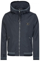 Dolce & Gabbana Logo Plaque Hooded Nylon Jacket Black