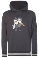 Dolce & Gabbana Musical Applique Hooded Sweatshirt Black