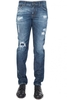 Dolce & Gabbana Plaque Logo Distressed Denim Jeans