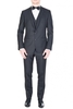 Dolce & Gabbana Three Piece Jacquard Evening Suit Black