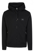 Dolce & Gabbana Zip-through Plaque Hooded Sweatshirt