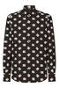 DOLCE & GABBANA ALLOVER DG COTTON SHIRT Size: 41,  colour: BLACK
