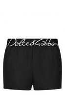 DOLCE & GABBANA BRANDED WAISTBAND SWIMSHORTS Size: 3,  colour: BLAC