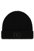DOLCE & GABBANA BRANDED WOOL HAT Size: One,  colour: BLACK