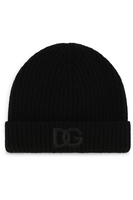 DOLCE & GABBANA BRANDED WOOL HAT Size: One,  colour: BLACK