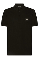 DOLCE & GABBANA CLASSIC PLAQUE POLO Size: 46,  colour: BLACK