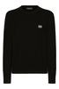 DOLCE & GABBANA CLASSIC PLAQUE SWEATER Size: 48,  colour: BLACK