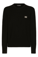 DOLCE & GABBANA CLASSIC PLAQUE SWEATER Size: 48,  colour: BLACK
